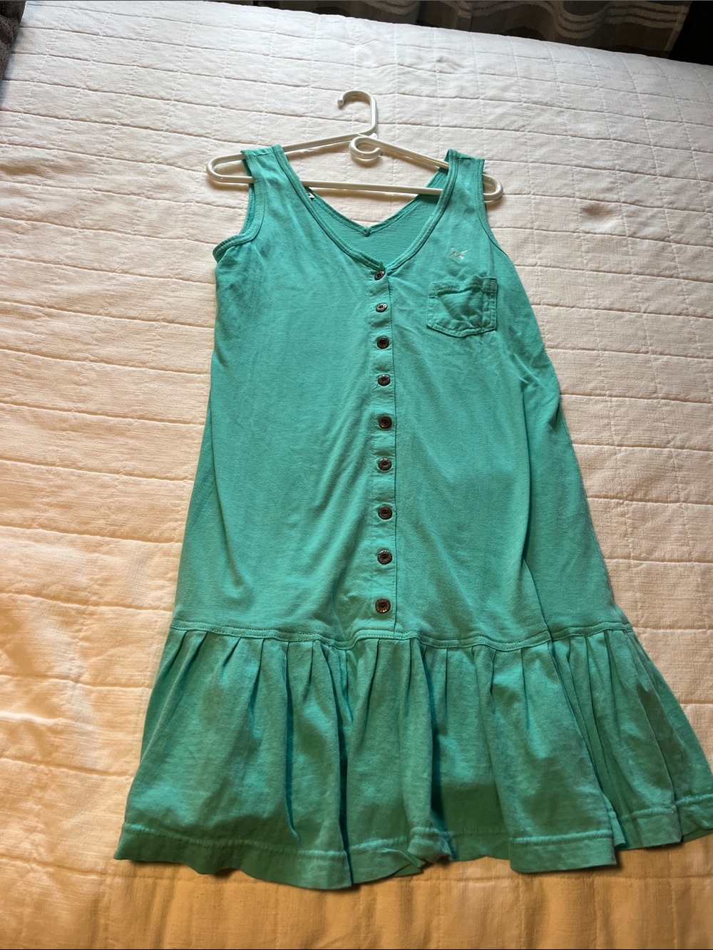 Weavers Turquoise Button-Front Swim Coverup Dress w/Kapalua emblem